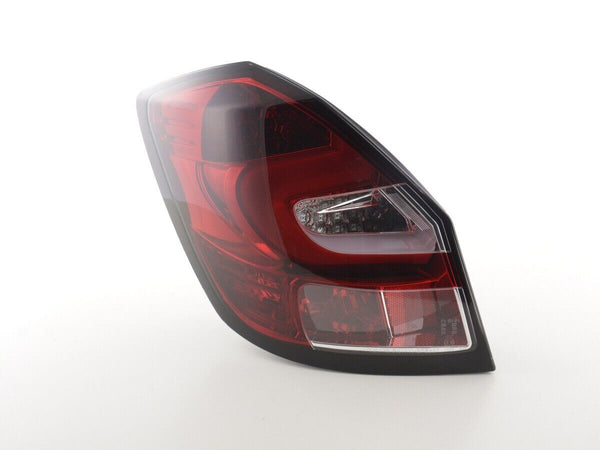 FK Pair LED REAR LIGHTS Lightbar Clear Red Skoda Fabia 5dr 07+ 2 MK2 5J 5Y LHD