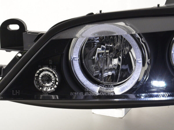 FK LED Halo Ring Headlights DRL Vauxhall Opel Vectra B Yr: 96-99 black LHD