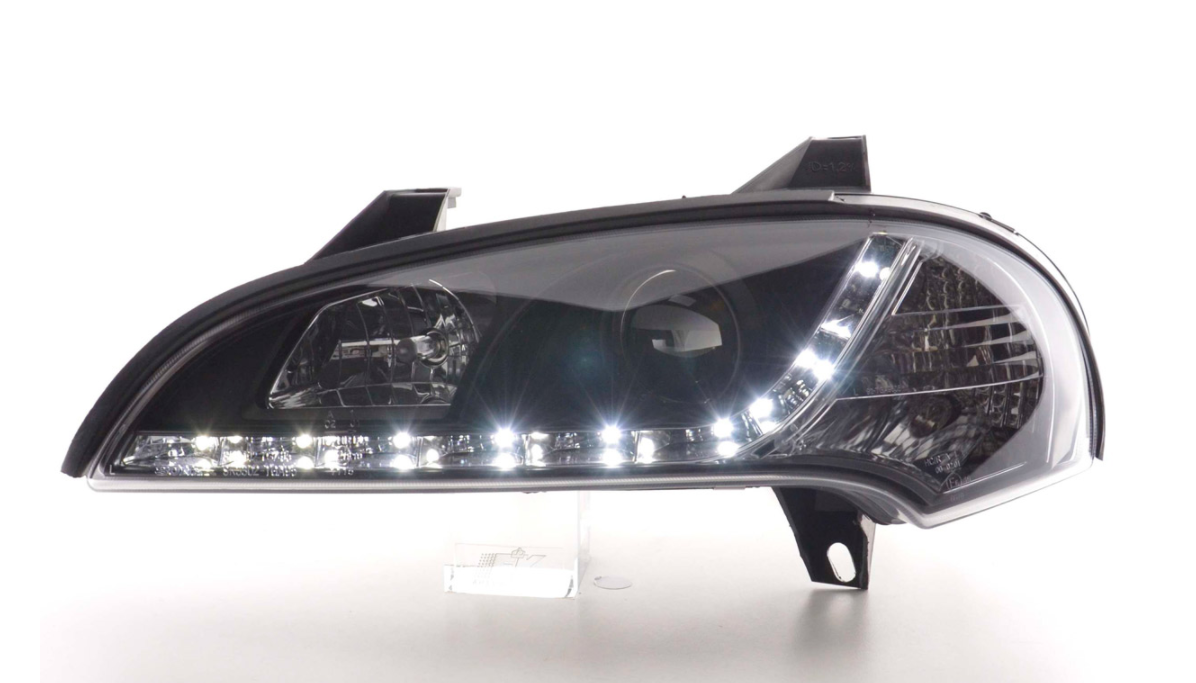 FK LED DRL Halo Lightbar Headlights Opel Vauxhall Tigra 95-03 black LHD