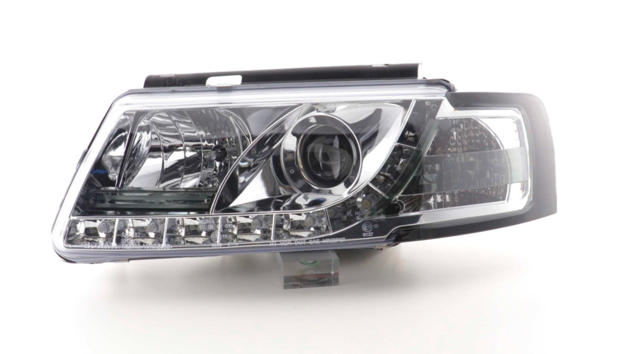 FK pairLED DRL Halo Eye Lightbar Headlights VW Passat 3B B5 97-00 br chrome LHD