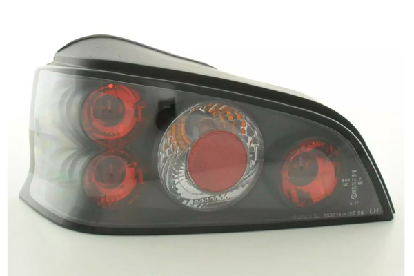 FK Pair Crystal REAR LIGHTS Peugeot 106 2 S2 1C 1A 96-03 black red LHD