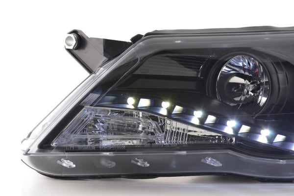 FK Pair LED DRL Projector Headlights VW Tiguan 5N 07-11 black RHD inc servo