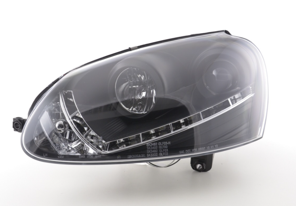 FK Paar LED Halo Lightbar DRL Scheinwerfer + Servo VW Golf 5 MK5 1K 03 – LJ  Automotive