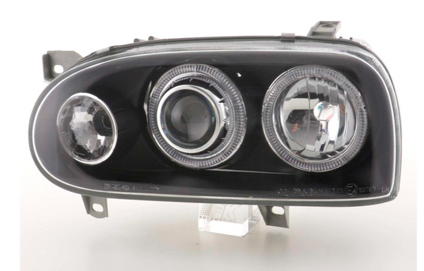 FK Set LED DRL Projektor Angel Eye Scheinwerfer VW Golf 3 MK3 1HXO 1 EXO 91-97