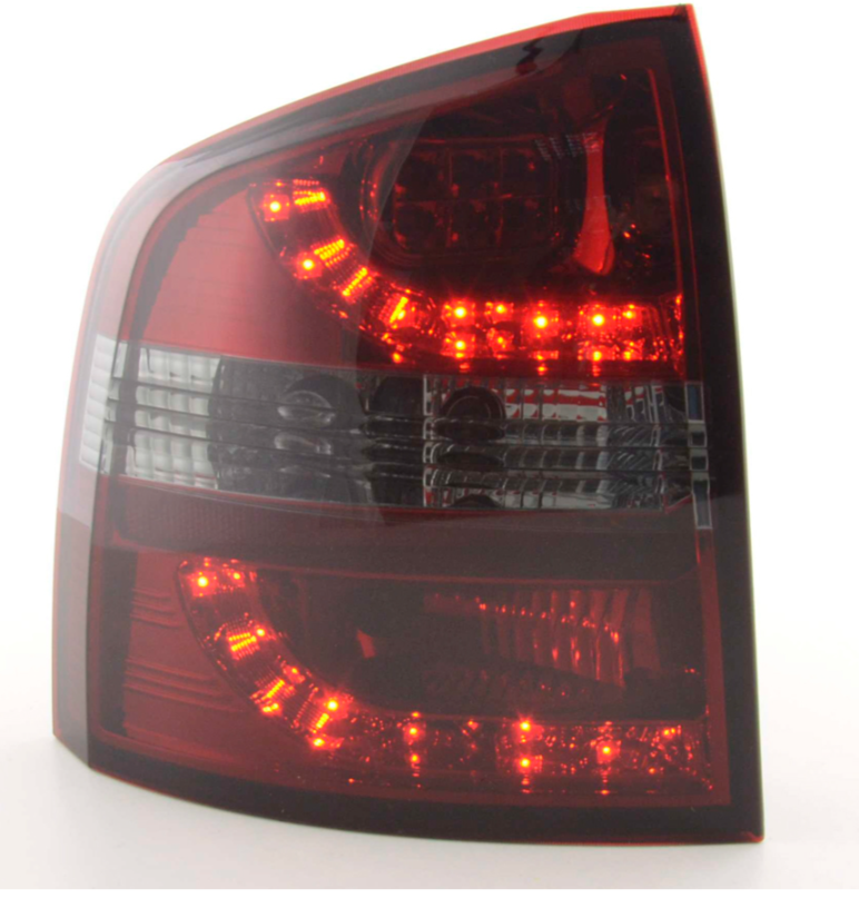 FK Paar SKODA OCTAVIA 2 MK2 1Z Kombi LED-Rückleuchten, rauchrot, rauchrot, 05–12