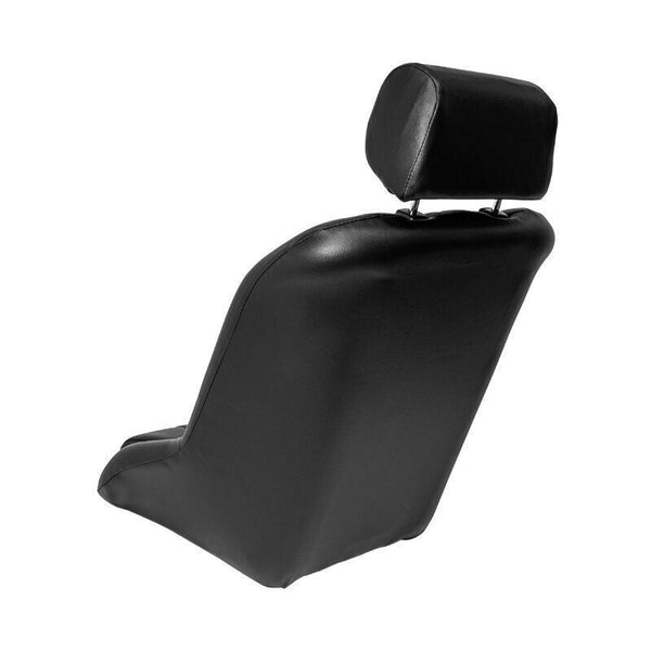 AS x1 Univ Classic Car Retro Kit Sports Fixed Back Bucket Seat Black inc slides