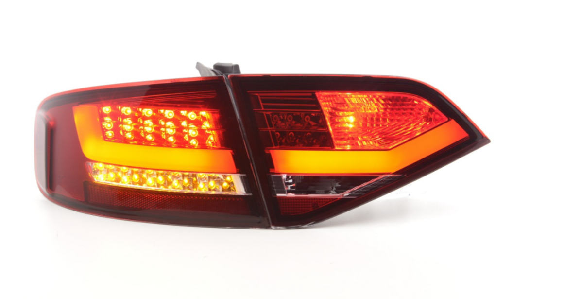 FK Pair LED REAR LIGHTS Lightbar DRL Audi A4 B8 8K Saloon 07-11 red S4 S-Line