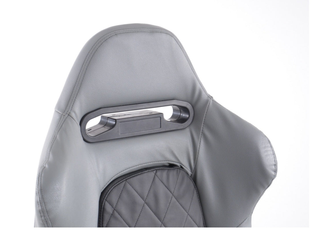 FK Executive Bucket Seat Office Swivel Gamer Chair - Motorsport Grey & Black