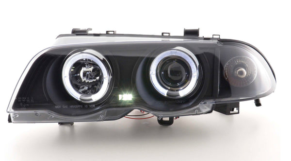 FK LED DRL Angel Eye Projector headlights BMW 3-series Saloon E46 98-01 M3 LHD