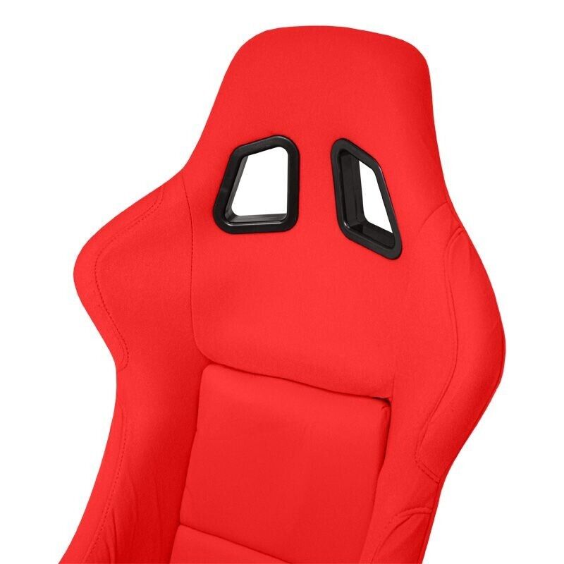 ATS MO x1 Universal Reclining Fixed Back Bucket Seat Red inc slides