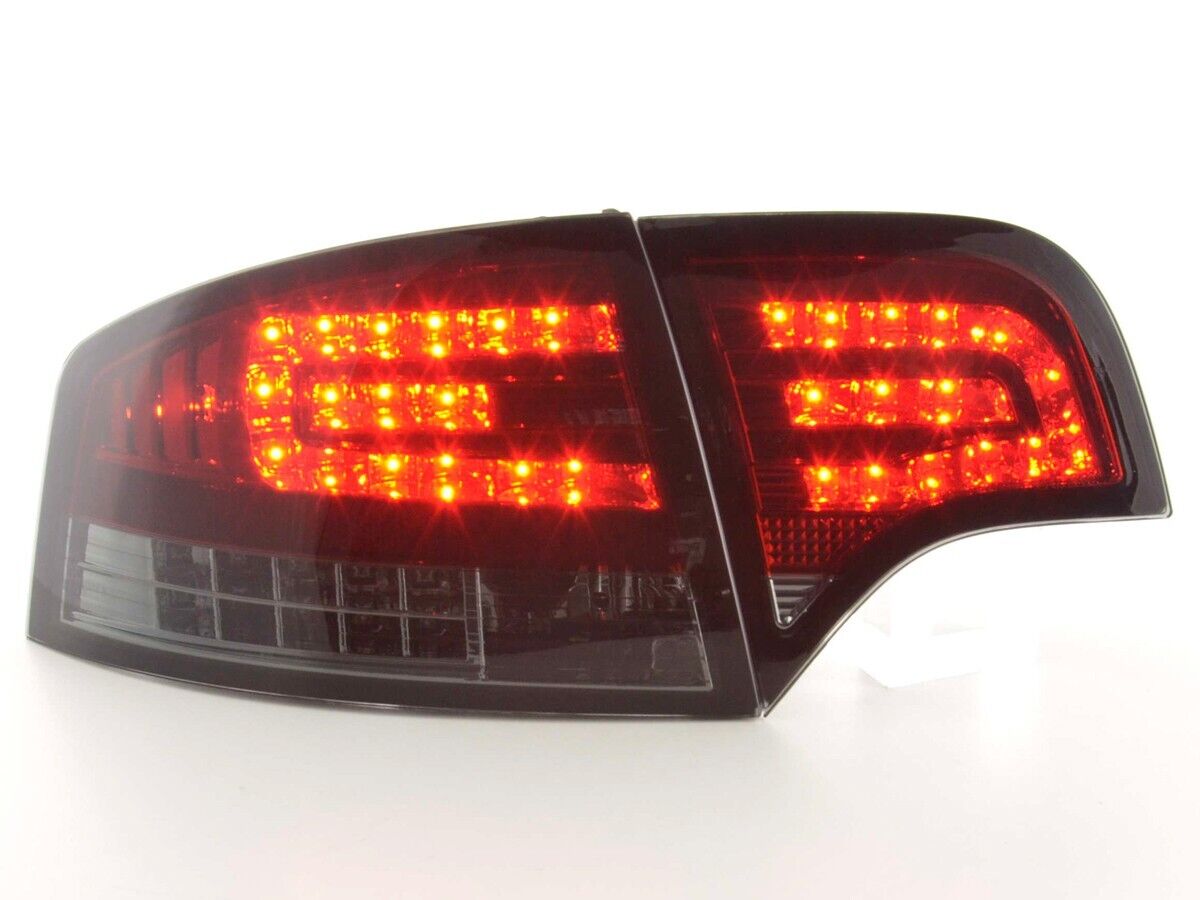 FK LED REAR Lights DRL Lightbar TAIL LIGHTS Black Audi A4 04-07 B7 8E Saloon LHD