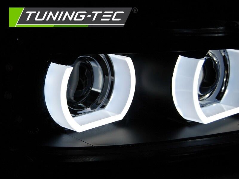 Tuning-Tec Pair LED DRL 3D Halo Headlights BLACK XENON AFS BMW E90 e91 09-11 LHD