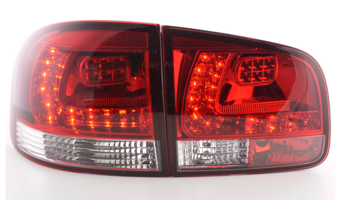 FK Pair LED DRL Rear Lights Lightbar VW Touareg 1 MK1 7L 03-09 Red Clear LHD