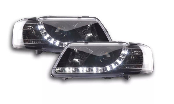 FK Pair LED DRL Halo Ring Lightbar headlights Audi A3 8L 96-00 black S3 S-Line