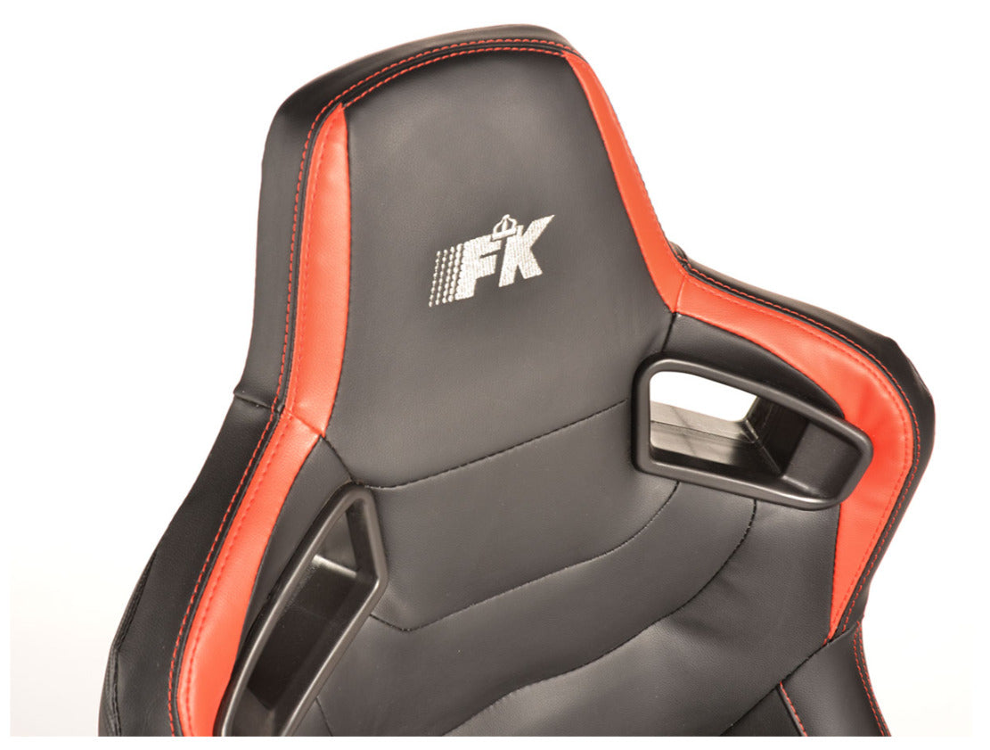 FK Pair Universal Reclining Bucket Sports Seats - Matte Carbon & Red Edition