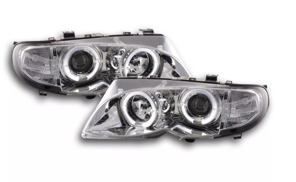 FK Pair LED DRL Halo Ring headlights BMW 3-series E46 Limo Touring 02-05 LHD