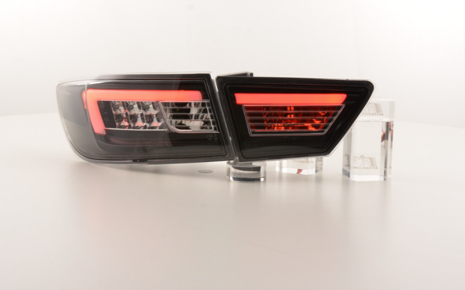 FK Set LED Lightbar DRL Rear Lights Renault Clio 4 MK4 X98 12-16 Black Smoke LHD / RHD