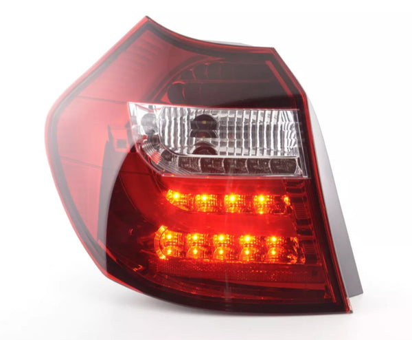 FK Set BMW E81 E82 E87 E88 1-SERIES 04-06 Red Clear LED DRL LIGHTBAR REAR LIGHTS