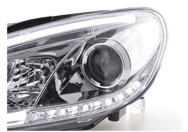 FK VW Golf 6 MK6 LED Devil Eye Project Headlights DRL GTI R20 08-12 Chrome LHD