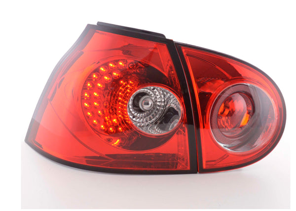 FK Pair LED Rear Lights Lightbar VW Golf 5 1K 03-08 red inc harness LHD