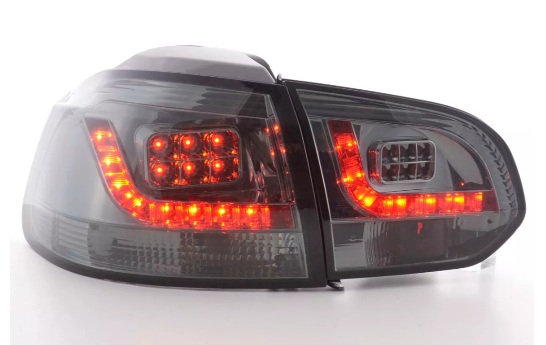 FK Set VW GOLF MK6 MK 6 08-12 1K LED REAR LIGHTS Lightbar BLACK SMOKE LHD GTI