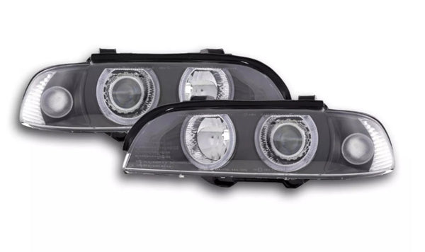 FK LED DRL Angel Eye XENON headlights BMW 5-series E39 95-00 black M5 LHD RHD