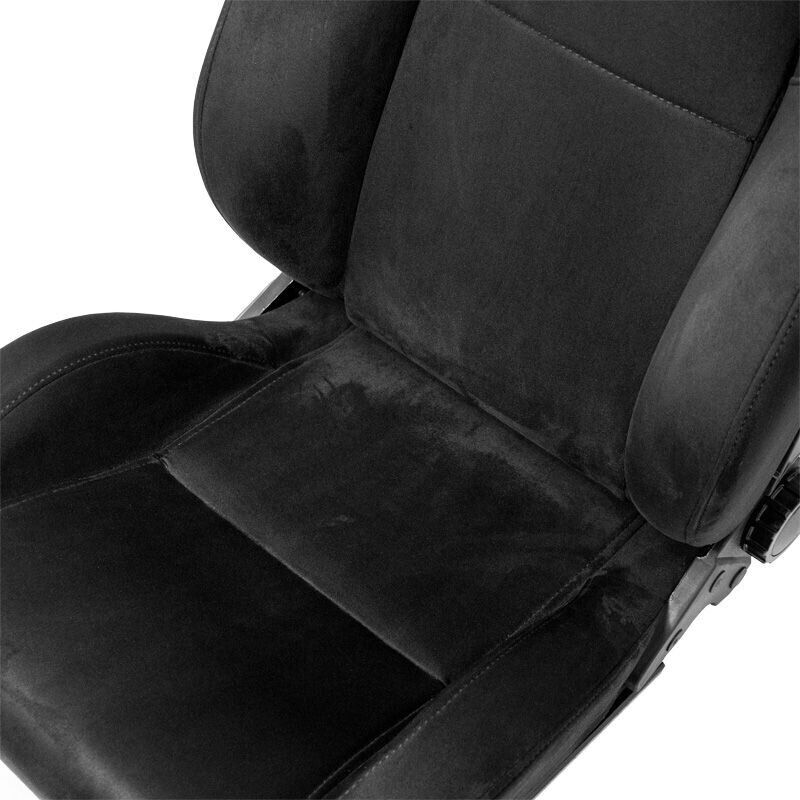 AS x1 Univ Suede Alcantara Recline Luxury Feel Bucket Seat Black inc slides