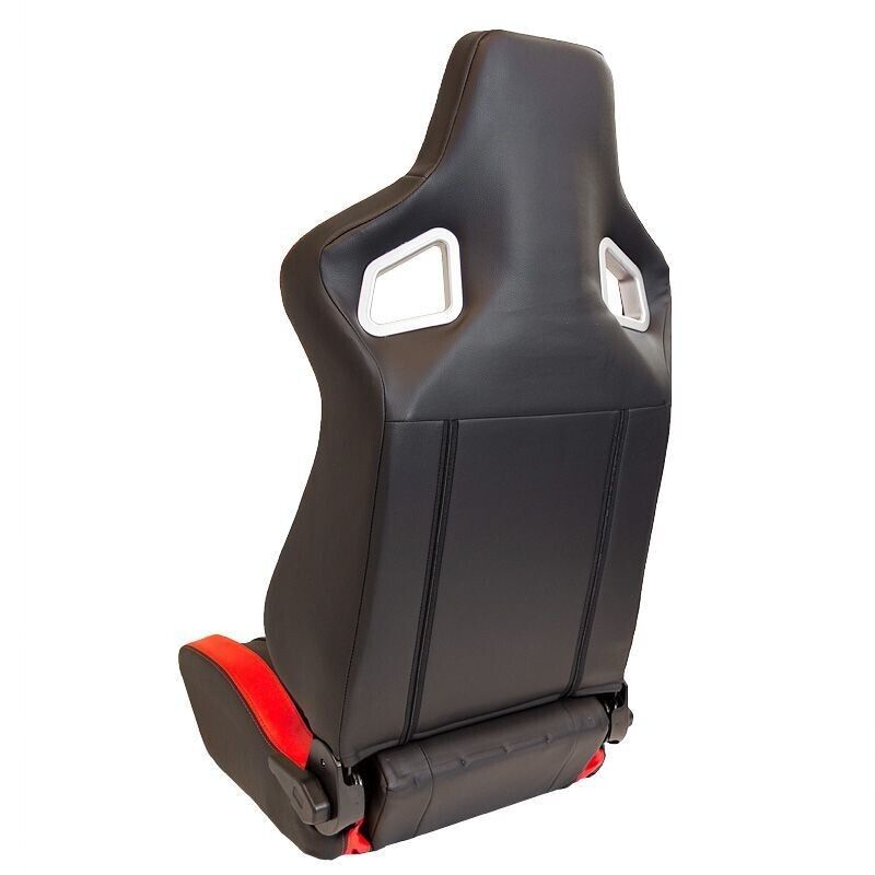 AUTOSTYLE RS6-II x1 Universal Sports Bucket Seat Black & Red + runners