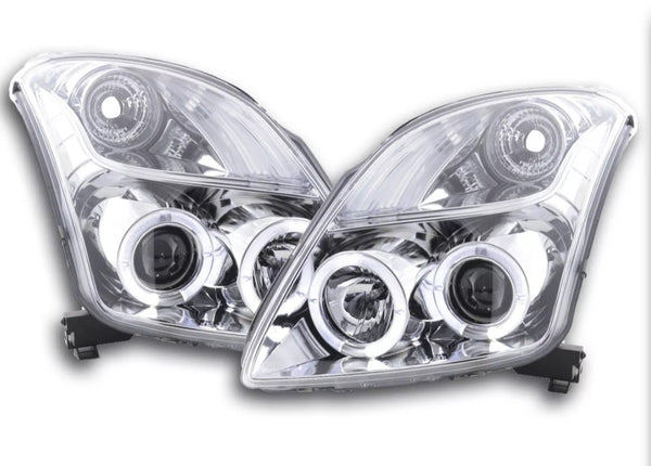 FK LED DRL Angel Eye Halo Ring Headlights Suzuki Swift MZ EZ 05+ Chrome LHD