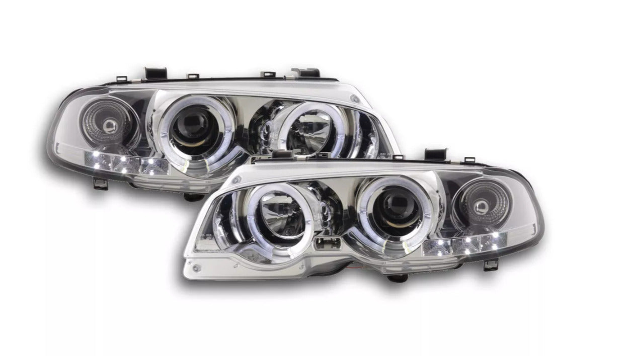 FK Pair LED DRL Halo Servo headlights BMW 3-Series E46 Coupe Cabrio 98-02 LHD