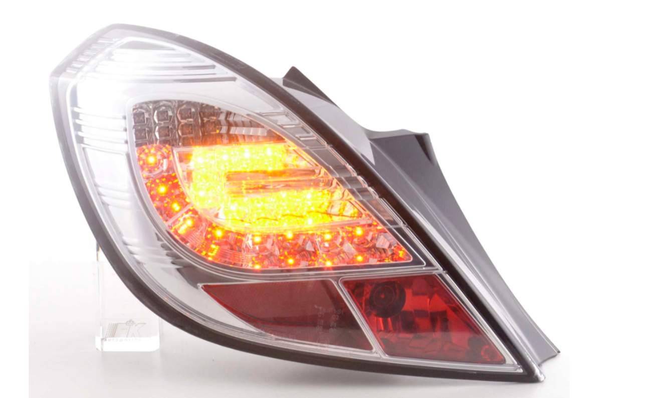 FK Set Rear Lights LED Lightbar Opel Corsa D 5-door 06-10 chrome LHD