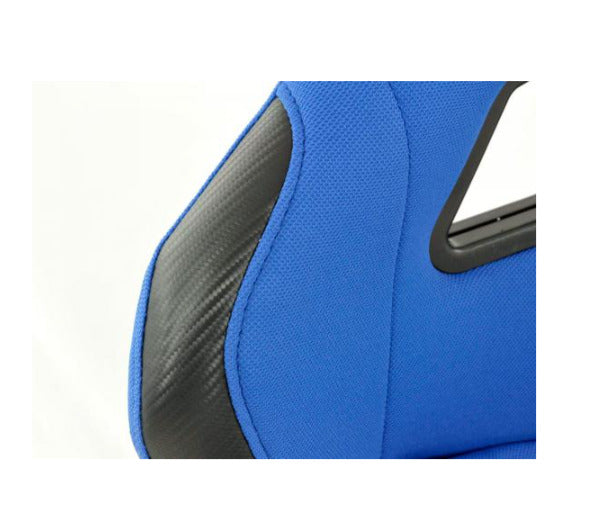 FK Universal Full Fixed Back Bucket Sports Seats BLUE Edition Track Motorsport