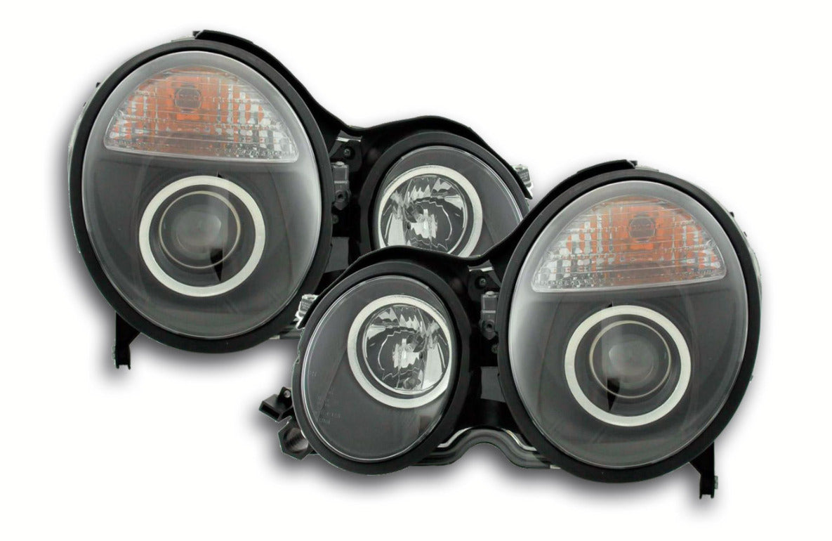 FK LED DRL Angel Eye Halo Ring Headlights Mercedes E-Class W210 99-01 RHD