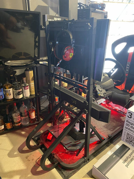 ATS Driving Game Sim Racing Frame Rig for Screen Seat Wheel Pedals Xbo ...