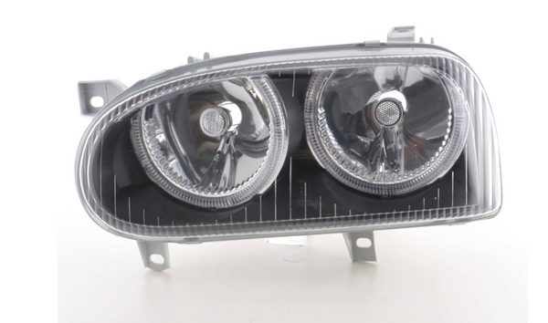 FK LED DRL Angel Eye Faros Proyectores VW Golf 3 MK3 1HXO Exo 91-97 Negro LHD