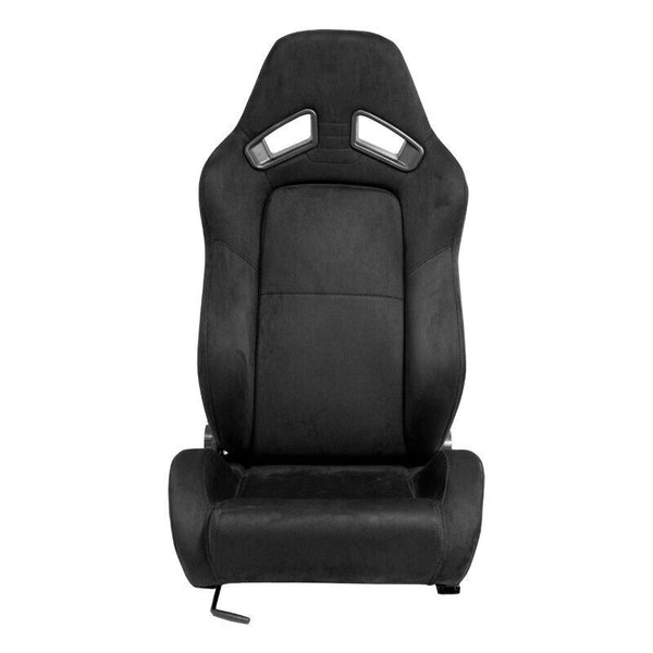 AS x1 Univ Suede Alcantara Recline Luxury Feel Bucket Seat Black inc slides