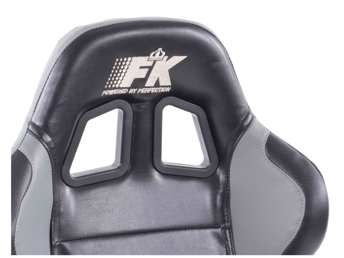 FK Pair Bucket Sports Seats Set Car Black & GREY Car Van 4x4 Custom Project