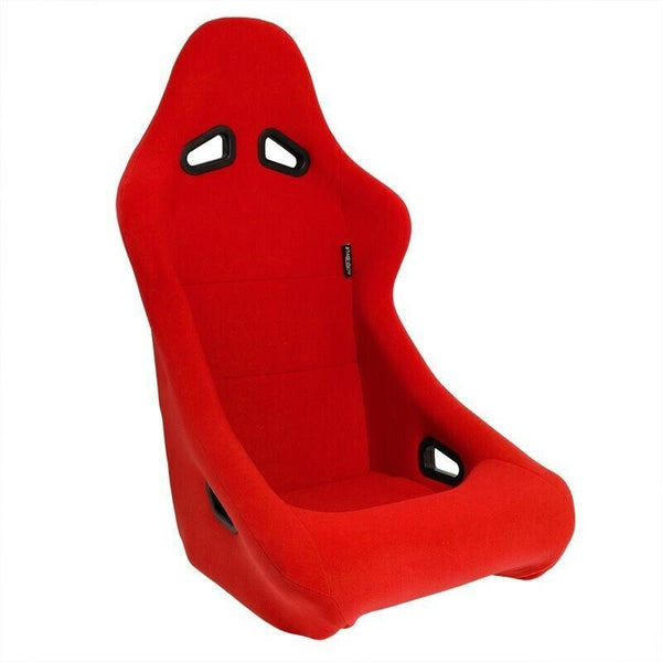 AUTOSTYLE x1 Single Universal Single Sports Bucket Seat RED fixed back runners