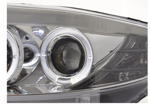 FK Pair LED DRL Halo Angel Eye headlights BMW Z4 E85 E86 03-08 M Chrome LHD