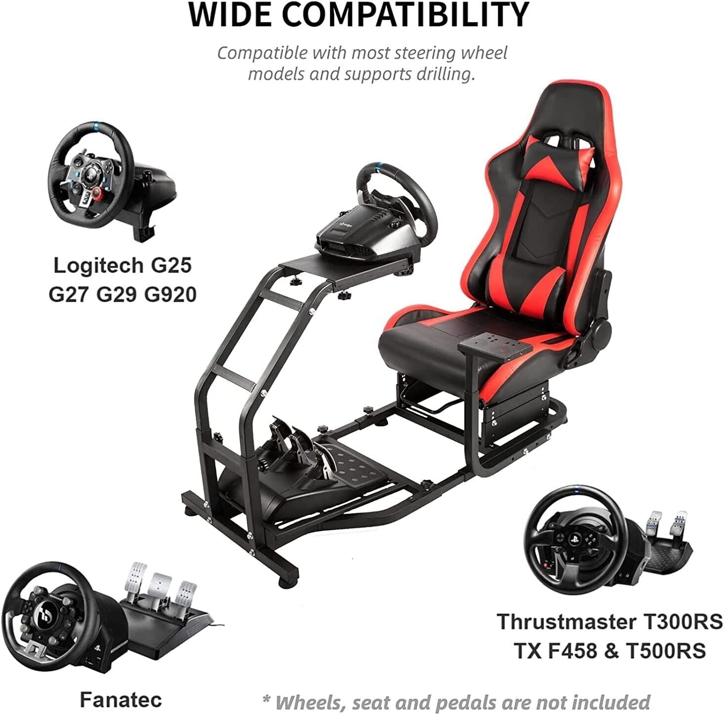 AZ Driving Game Sim Racing Frame Rig for Seat Wheel Pedals Xbox PS PC ...