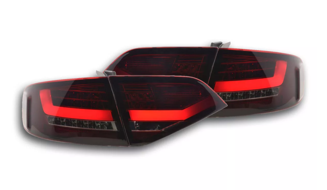 FK Pair LED REAR LIGHTS Lightbar DRL Audi A4 B8 8K Saloon 07-11 smoke S4 S-Line