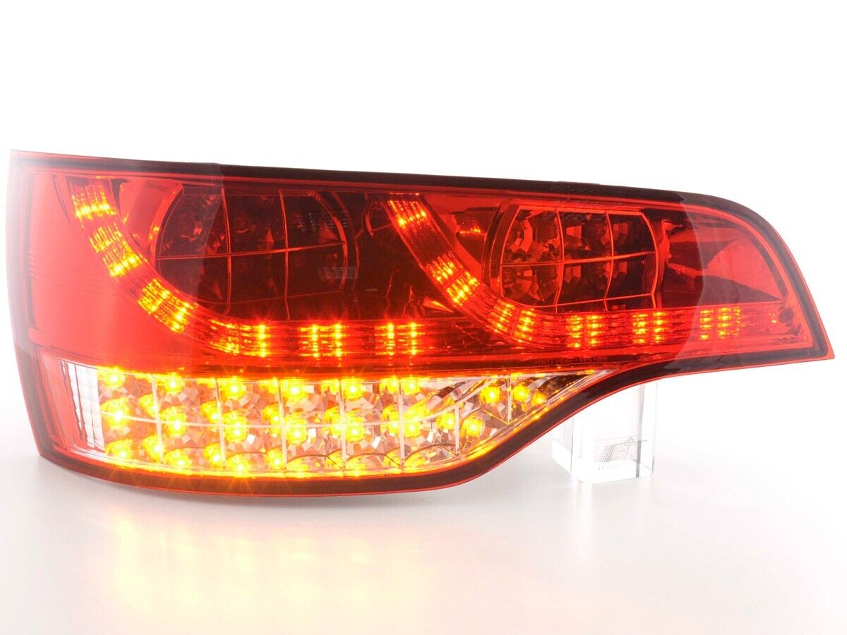 FK Automotive Pair LED Lightbar DRL Rear Lights Tail Lamps Audi Q7 06+ 4L Clear Red LHD