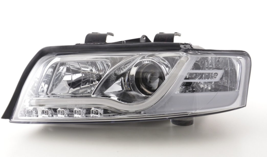 FK LED DRL Lightbar Deluxe Edition Scheinwerfer Audi A4 B6 8E 01-04 CHrome RHD S4