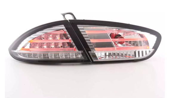 FK Pair LED Rear Lights Lightbar Seat Leon 2 MK2 1P 09-12 clear chrome LHD