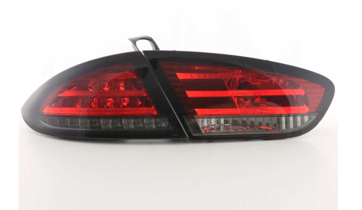 FK Pair LED Rear Lights Lightbar Seat Leon 2 MK2 1P 09-12 Black Smoke LHD