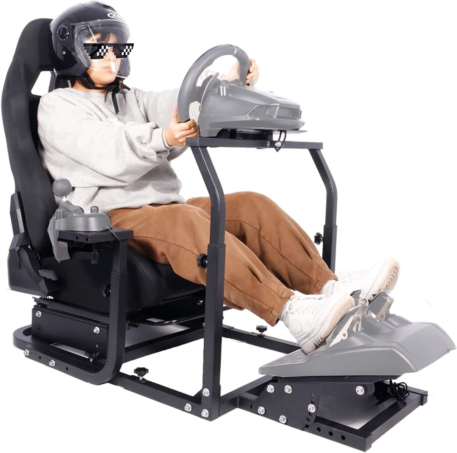 AZ Driving Game Sim Racing Frame Rig for Seat Wheel Pedals Xbox PS PC Console F1