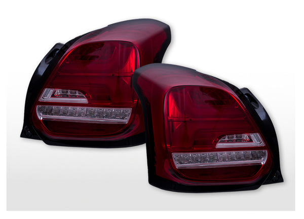 FK Pair LED DRL Rear Lights Suzuki Swift 3 MK3 A2L 17+ Red Clear DYNAMIC LHD