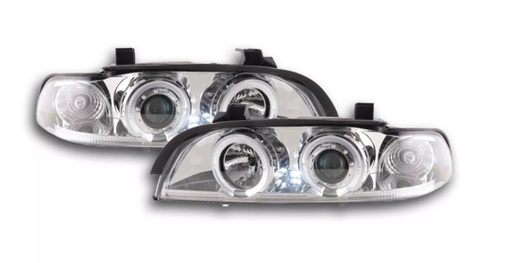 FK Pair LED DRL Projector headlights BMW 5-series E39 95-01 chrome M5 540 LHD