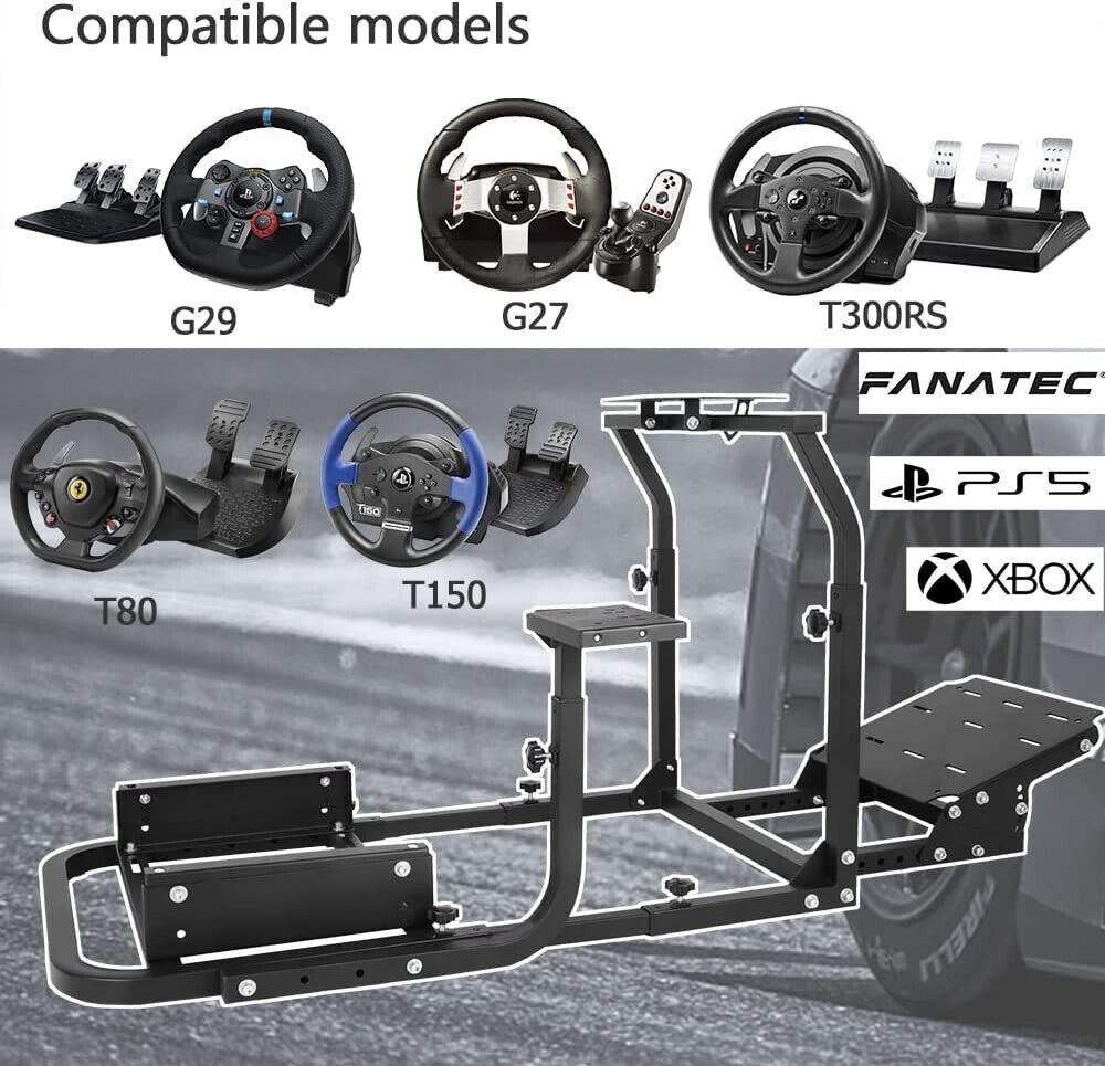 AZ Driving Game Sim Racing Frame Rig for Seat Wheel Pedals Xbox PS PC Console F1