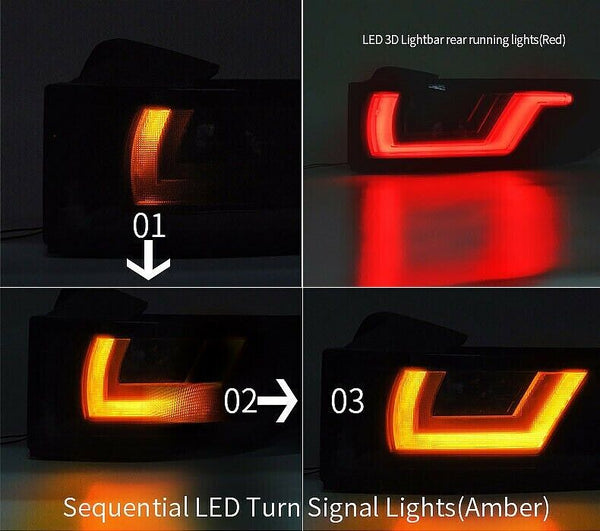 Auto-Style Pair DYNAMIC LED DRL Lightbar Rear Lights Tail Lamps Range Rover Evoque Sport L320 12-18